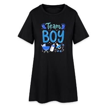 Team Boy Geschlecht offenbaren - Frauen T-Shirt-Kleid - Schwarz - Vorne