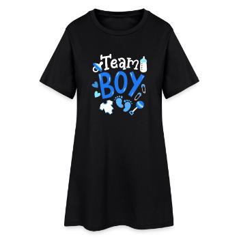 Team Boy Geschlecht offenbaren - Frauen T-Shirt-Kleid - Schwarz - Vorne