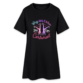 Rad Gymnastik Turnerin - Frauen T-Shirt-Kleid - Schwarz - Vorne