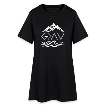 Dieu est plus grand que n’importe quelle hauteur et profondeur (Rm 8,39) - Robe T-shirt Femme - noir - Devant