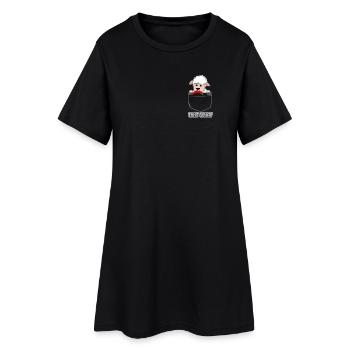Echt Schaf Peperoni lustig Schäfer Bauernhof - Frauen T-Shirt-Kleid - Schwarz - Vorne