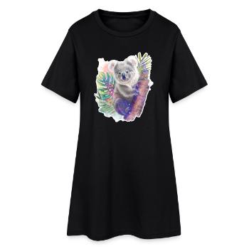 Koala | Ours Koala - Robe T-shirt Femme - noir - Devant