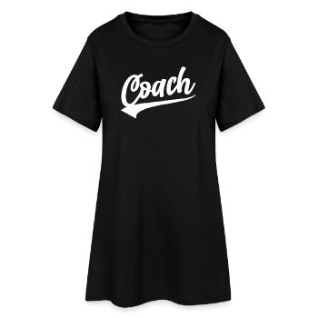 trainer coach training club boss club fussball - Women’s T-Shirt Dress - black - Front