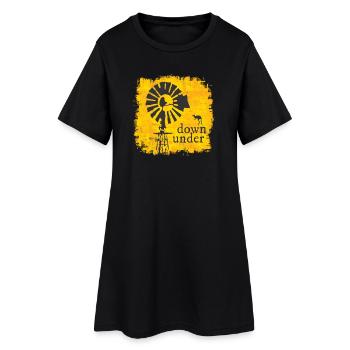 Australie - Robe T-shirt Femme - noir - Devant