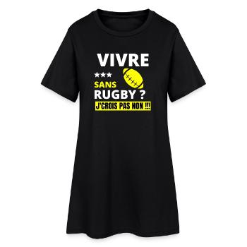 rugby, rugby sport, rugby humour - Robe T-shirt Femme - noir - Devant