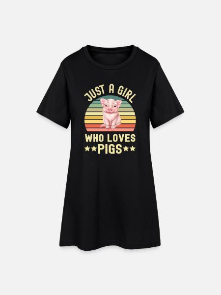 Cochons Cochons - Robe T-shirt Femme - noir