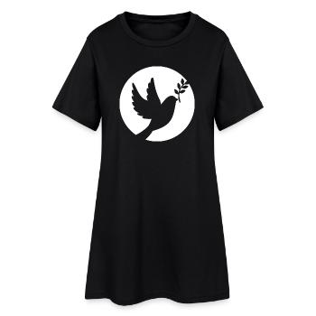 T-Shirt Colombe de la Paix - Peace Ukraine - Robe T-shirt Femme - noir - Devant