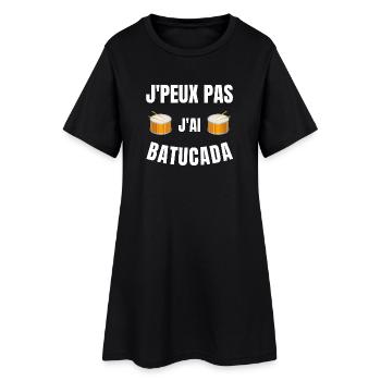 batucada, Brésil, tambour, percussion - Robe T-shirt Femme - noir - Devant
