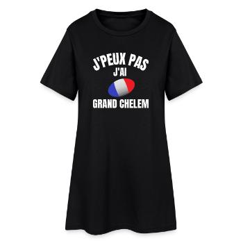 rugby, rugby sport, grand chelem - Robe T-shirt Femme - noir - Devant