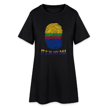 t shirt drapeau d’Appingedam c’est dans mon adn - Robe T-shirt Femme - noir - Devant