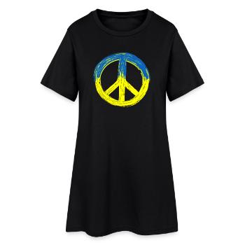 Paix pour l’Ukraine - Robe T-shirt Femme - noir - Devant
