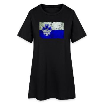 t-shirt drapeau d’Arnhem effet grunge Nederland - Robe T-shirt Femme - noir - Devant