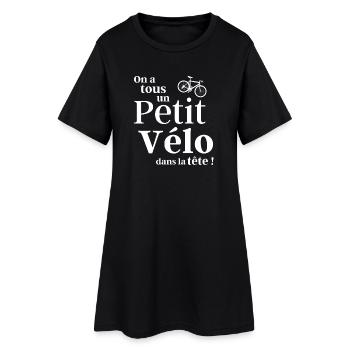 cyclisme, cyclisme sport, cyclisme humour - Robe T-shirt Femme - noir - Devant