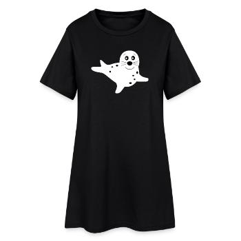 phoque phoque blanc phoques phoques animaux - Robe T-shirt Femme - noir - Devant