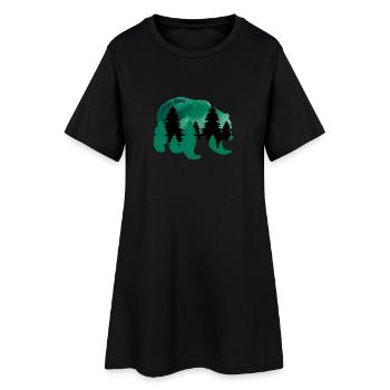 Climate Change Environmental Protection Bear - Women’s T-Shirt Dress - black - Front