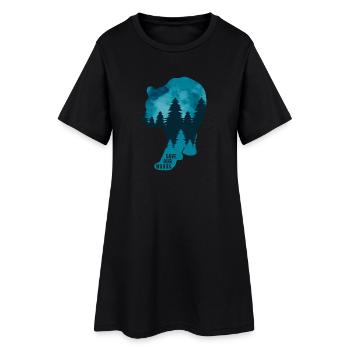 Climate Change Environmental Protection Bear - Women’s T-Shirt Dress - black - Front