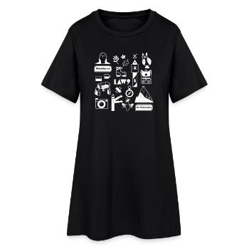 Law9 Trail: Pieterburen - St. Pietersberg in weiß - Frauen T-Shirt-Kleid - Schwarz - Vorne
