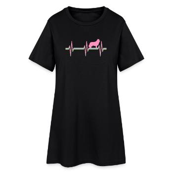 Border-Collie Border-Collie-Liebhaber - Frauen T-Shirt-Kleid - Schwarz - Vorne