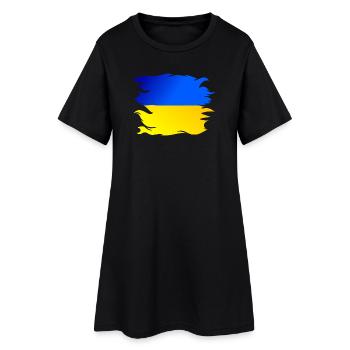 Drapeau de l’Ukraine Drapeau - Robe T-shirt Femme - noir - Devant