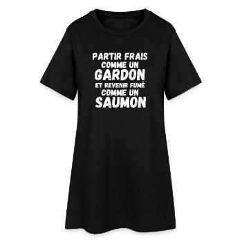 pêche, pêche humour, je suis pêcheur - Robe T-shirt Femme - noir - Devant