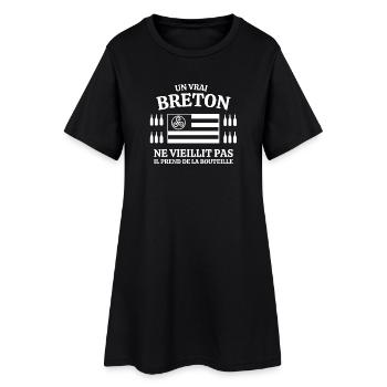 Bretagne, Bretagne humour, je suis Breton - Robe T-shirt Femme - noir - Devant