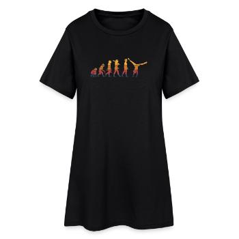 Turner Radschlag Gymnastik - Frauen T-Shirt-Kleid - Schwarz - Vorne