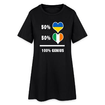 L'Irlande et l'Ukraine - Robe T-shirt Femme - noir - Devant
