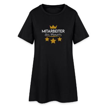 Mitarbeiter des Monats - Frauen T-Shirt-Kleid - Schwarz - Vorne