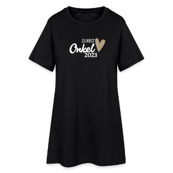 Onkel 2023 - Onkel werden - Frauen T-Shirt-Kleid - Schwarz - Vorne