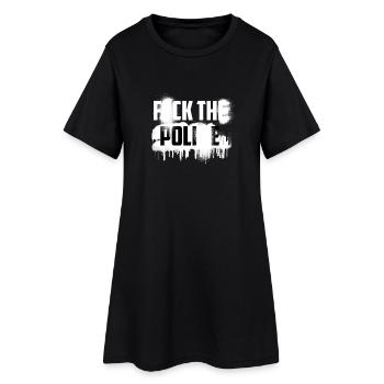 F*CK LA POLI*E - Robe T-shirt Femme - noir - Devant