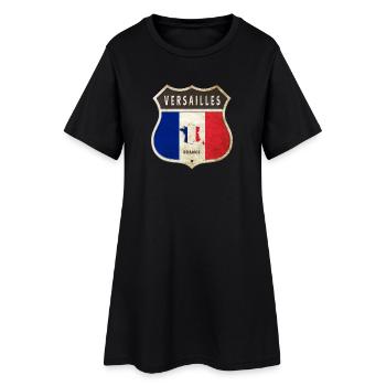 Versailles Frankreich Wappen Flaggen Design - Frauen T-Shirt-Kleid - Schwarz - Vorne
