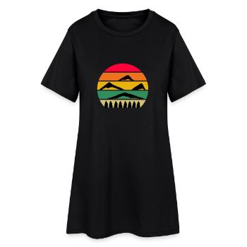 Mountain Mountains - Women’s T-Shirt Dress - black - Front