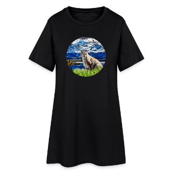 Lynx Wildcat Liberté - Robe T-shirt Femme - noir - Devant