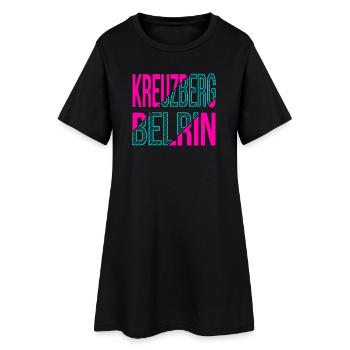 Design du Kreuzberg Berlin - Robe T-shirt Femme - noir - Devant