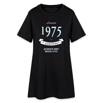 1975 année de naissance année 50 ans cadeau meilleur - Robe T-shirt Femme - noir - Devant