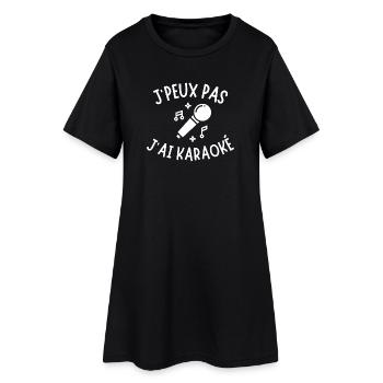 karaoké, fan de karaoké - Robe T-shirt Femme - noir - Devant