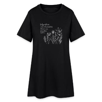 Dicton des sœurs avec des fleurs sauvages - Robe T-shirt Femme - noir - Devant