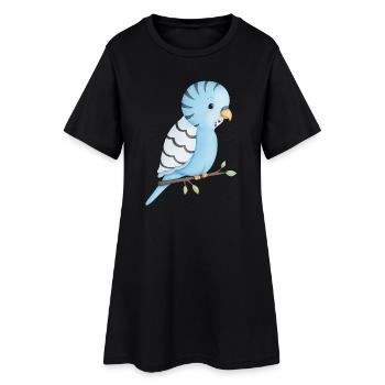 mignon oiseau perruche - Robe T-shirt Femme - noir - Devant