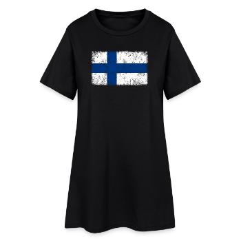 Finnland - Frauen T-Shirt-Kleid - Schwarz - Vorne