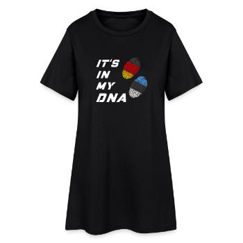 Dans mon ADN l’Allemagne et l’Estonie - Robe T-shirt Femme - noir - Devant