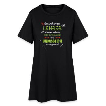 Ein großartiger Lehrer... - Frauen T-Shirt-Kleid - Schwarz - Vorne