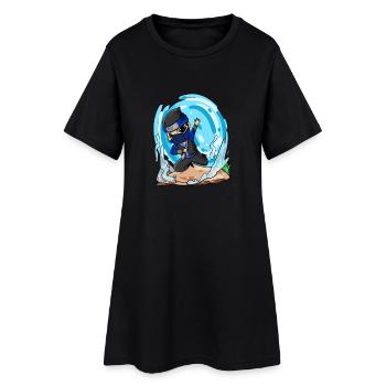 Motif Ninja pour enfants - Robe T-shirt Femme - noir - Devant