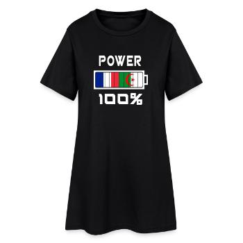 L'Algérie et la France Power 100 % - Robe T-shirt Femme - noir - Devant