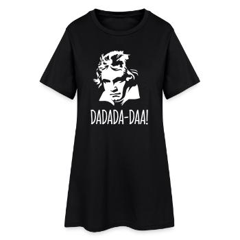 Drôle Beethoven 5ème Symphonie numéro 5 Dadada-Daa! - Robe T-shirt Femme - noir - Devant
