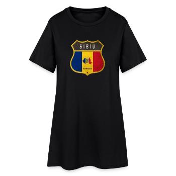 Armoiries de Sibiu Roumanie - Robe T-shirt Femme - noir - Devant
