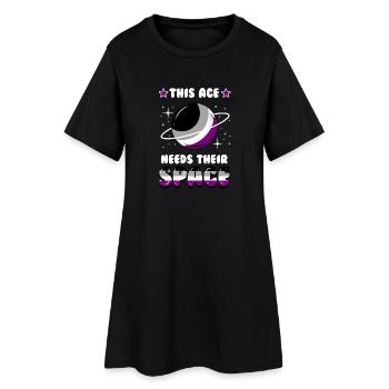 This Ace Needs Their Space Ace Pride - Women’s T-Shirt Dress - black - Front