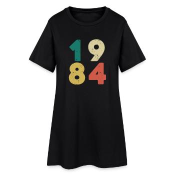 Jahrgang 1984 Rétro Vintage - Robe T-shirt Femme - noir - Devant