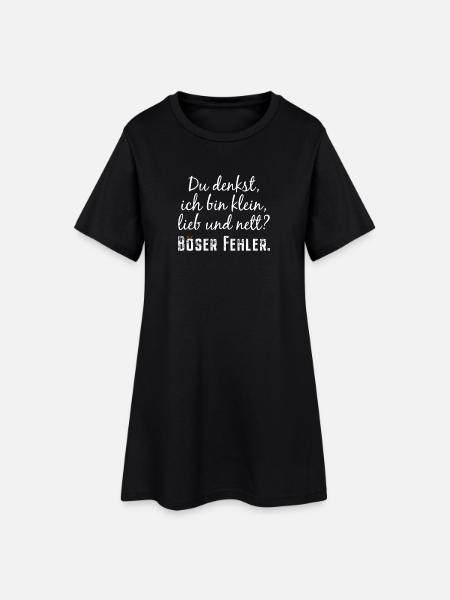 Vous pensez que je suis une petite erreur méchante douce et gentille - Robe T-shirt Femme - noir