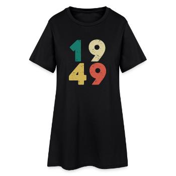 Jahrgang 1949 Rétro Vintage - Robe T-shirt Femme - noir - Devant
