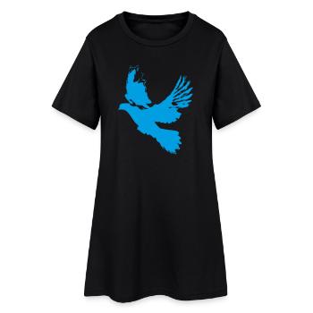 Colombe de la paix Conception de la colombe – symbole d’espoir - Robe T-shirt Femme - noir - Devant